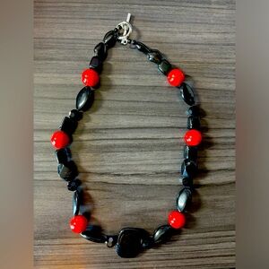 Big bead necklace. 21 inches total length. Toggle clasp